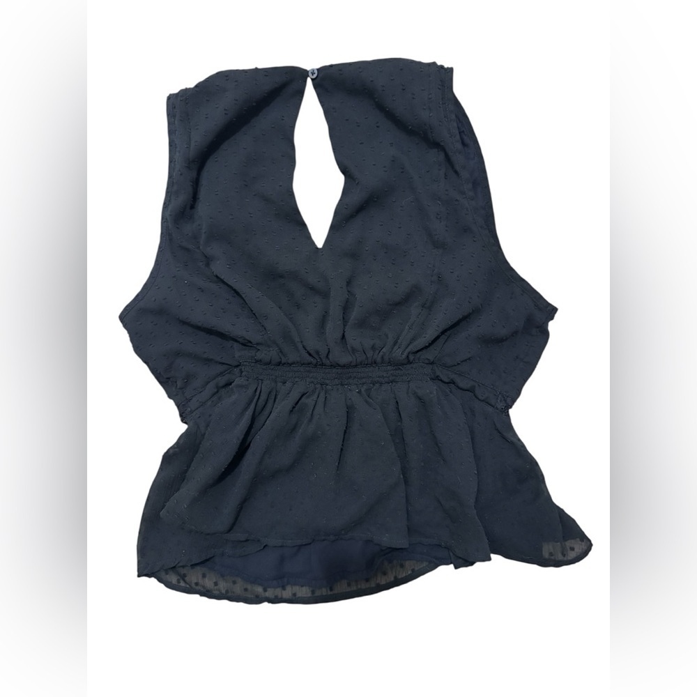 Abercrombie & Fitch Black Peplum Top - Picture 2 of 3